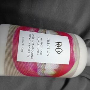 R+Co Television Perfect Hair Conditioner with Pink and White Design